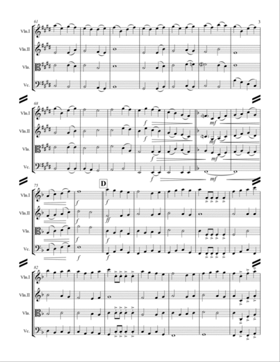 When I Survey the Wondrous Cross (String Quartet) String Quartet scores gallery preview page 4
