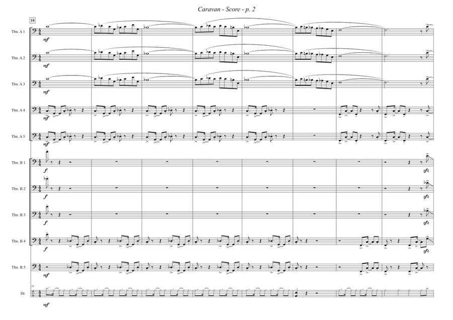 Caravan Trombone scores gallery preview page 2