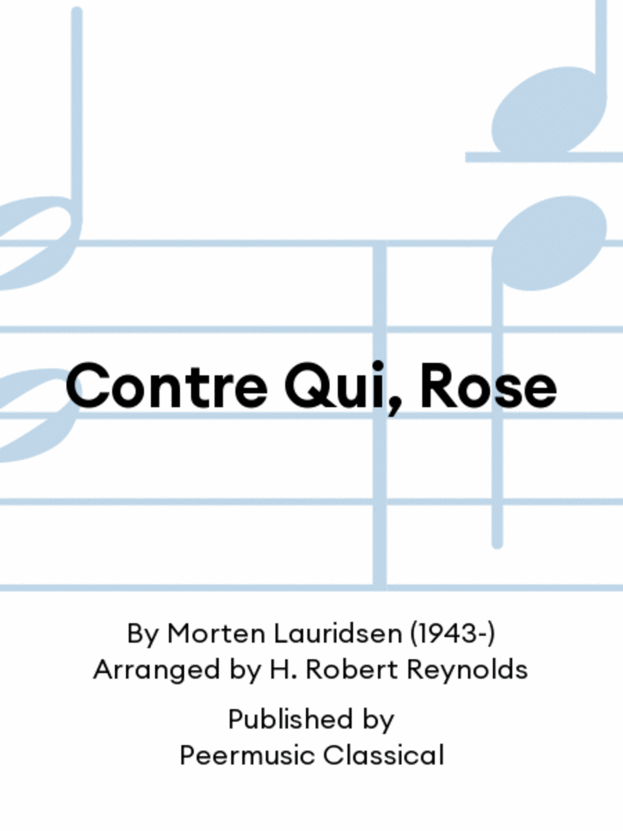 Contre Qui, Rose School and Community scores gallery preview page 1