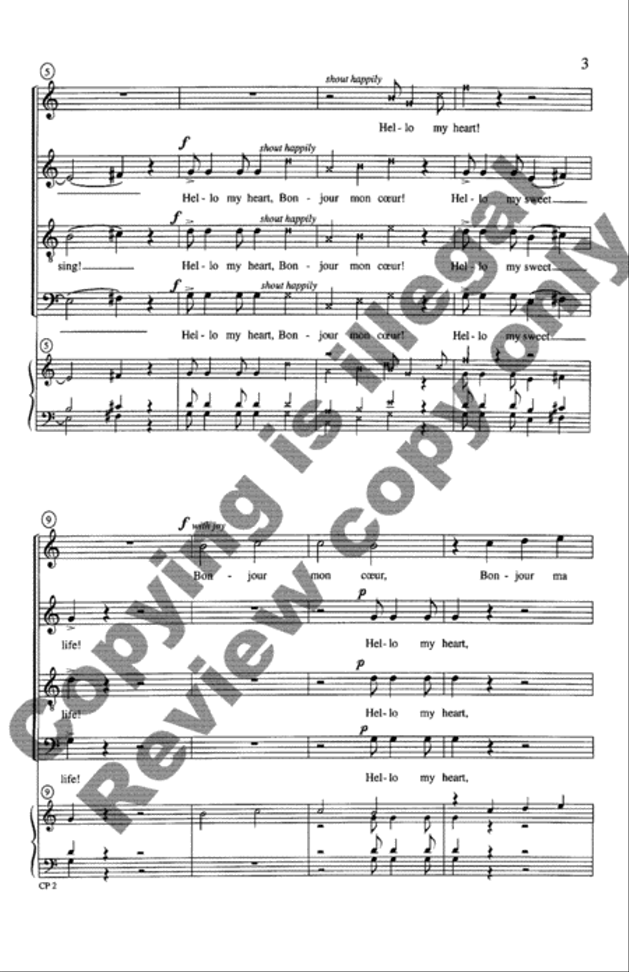 Bon Jour, Mon Coeur Bon Jour, Mon Coeur 4-Part scores gallery preview page 18