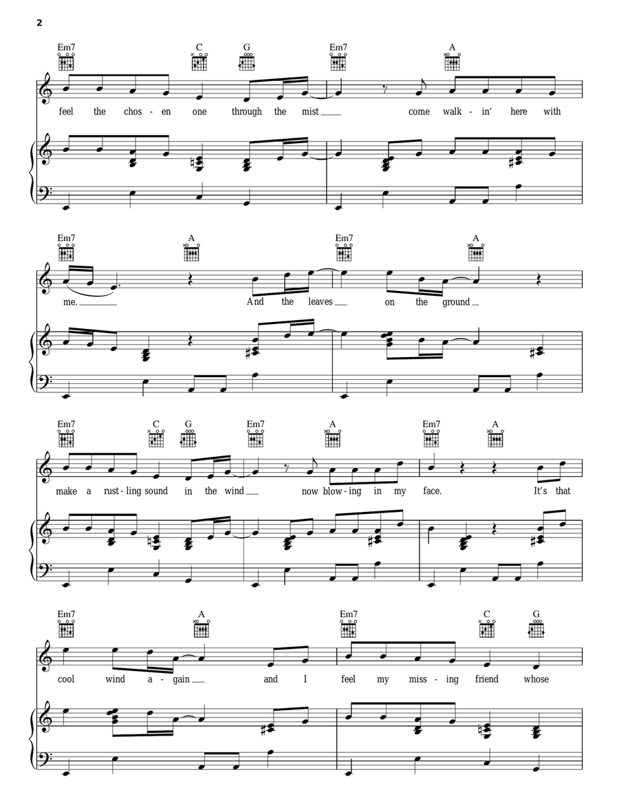 No Hidden Path Piano, Vocal, Guitar scores gallery preview page 2