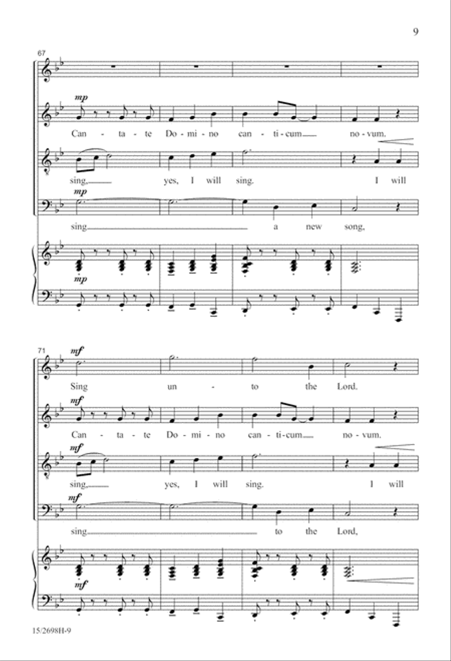 Cantate Domino 4-Part scores gallery preview page 9