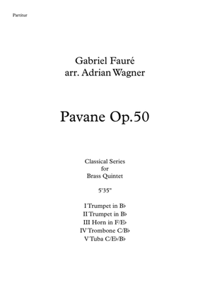Book cover for "Pavane op.50" (Brass Quintet) arr. Adrian Wagner