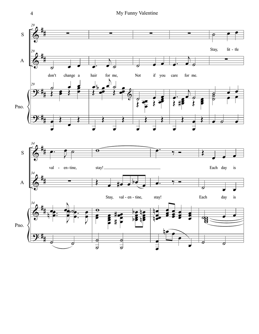 My Funny Valentine My Funny Valentine Vocal Duet scores gallery preview page 4