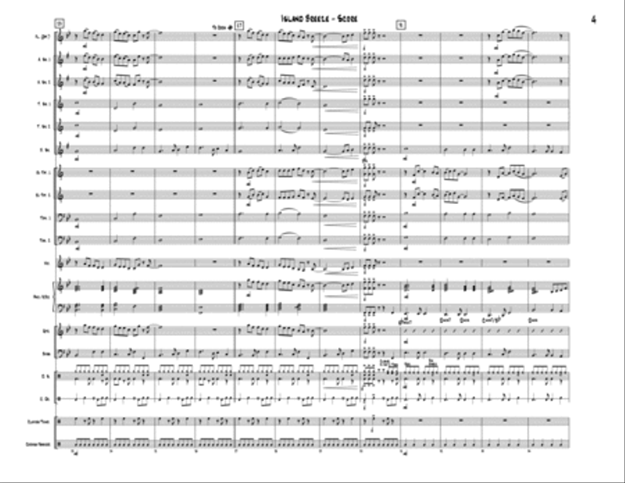 Island Breeze (Score) Island Breeze (Score) Jazz Ensemble scores gallery preview page 4