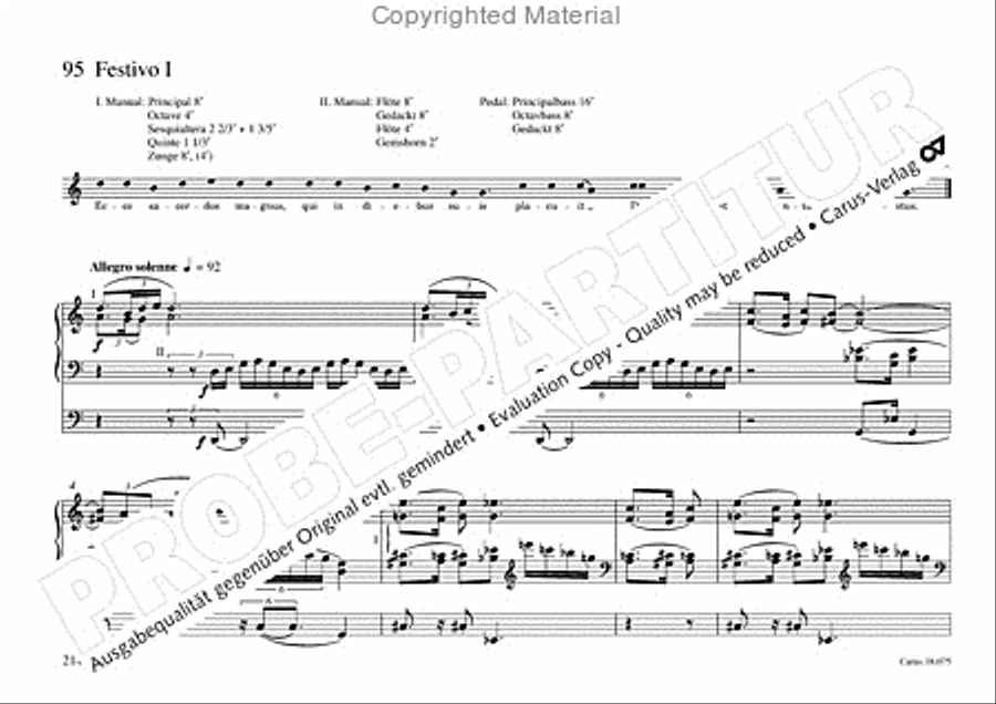 Freiburger Orgelbuch: Stammteil Organ Solo scores gallery preview page 215