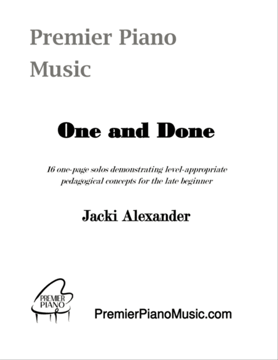 One & Done for the Late Beginner Piano Method scores gallery preview page 3