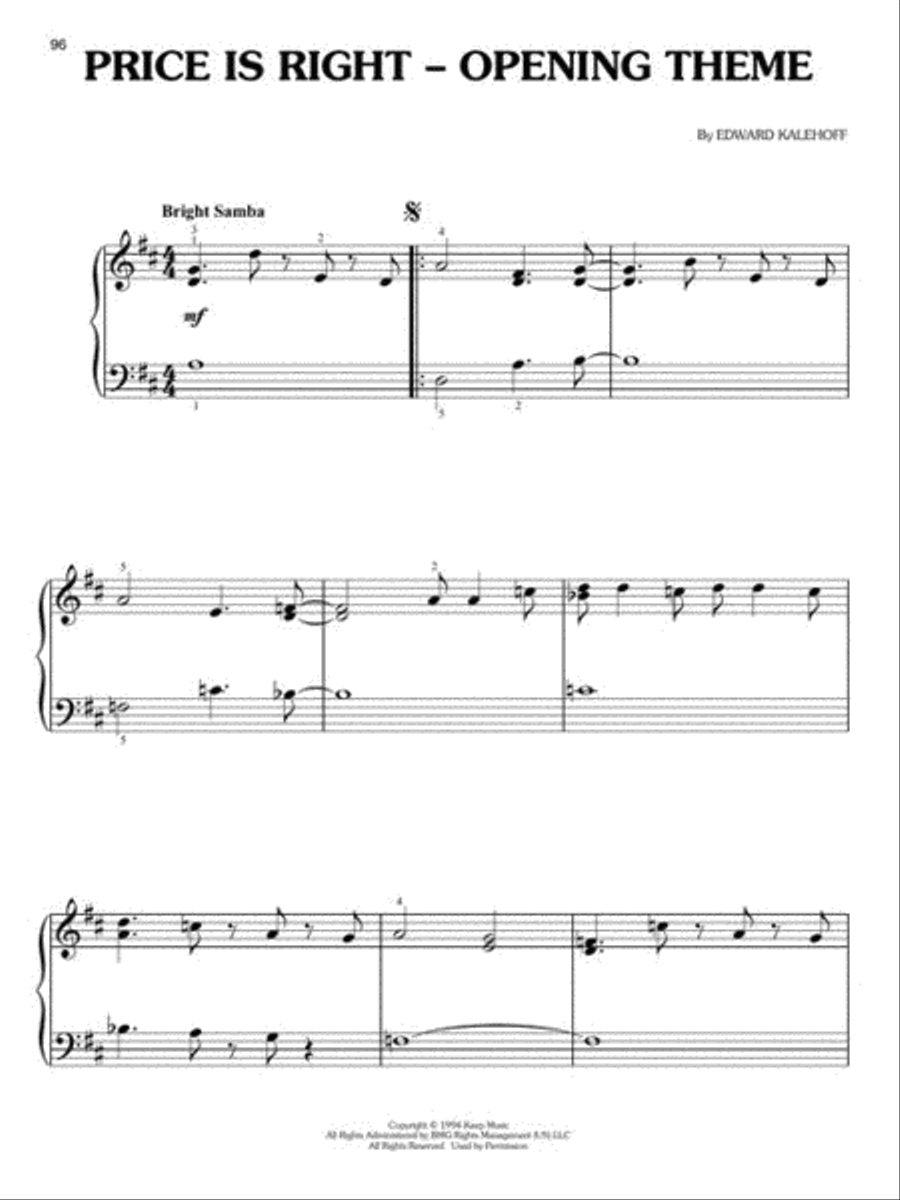 First 50 TV Themes You Should Play on Piano Easy Piano scores gallery preview page 5