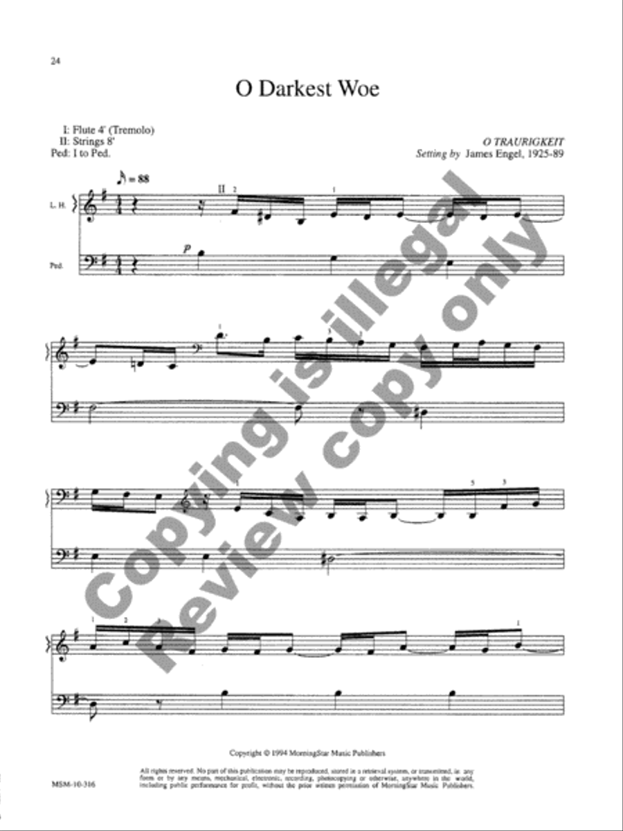 Nine Easy Chorale Preludes for Lent Organ scores gallery preview page 13