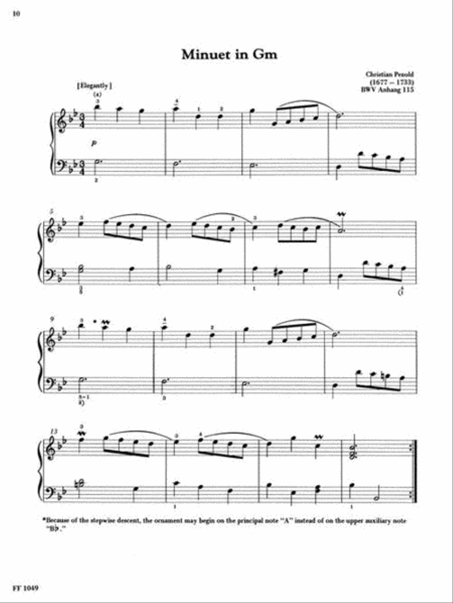 Selections from the Notebook for Anna Magdalena Bach Piano Method scores gallery preview page 4