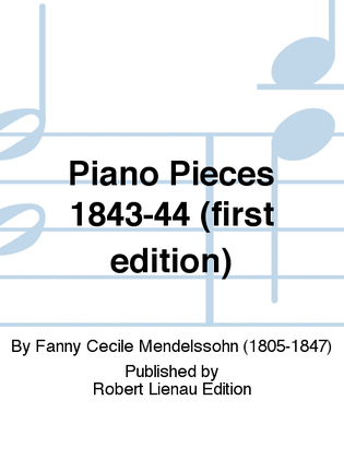 Book cover for Piano Pieces 1843-44 (first edition)