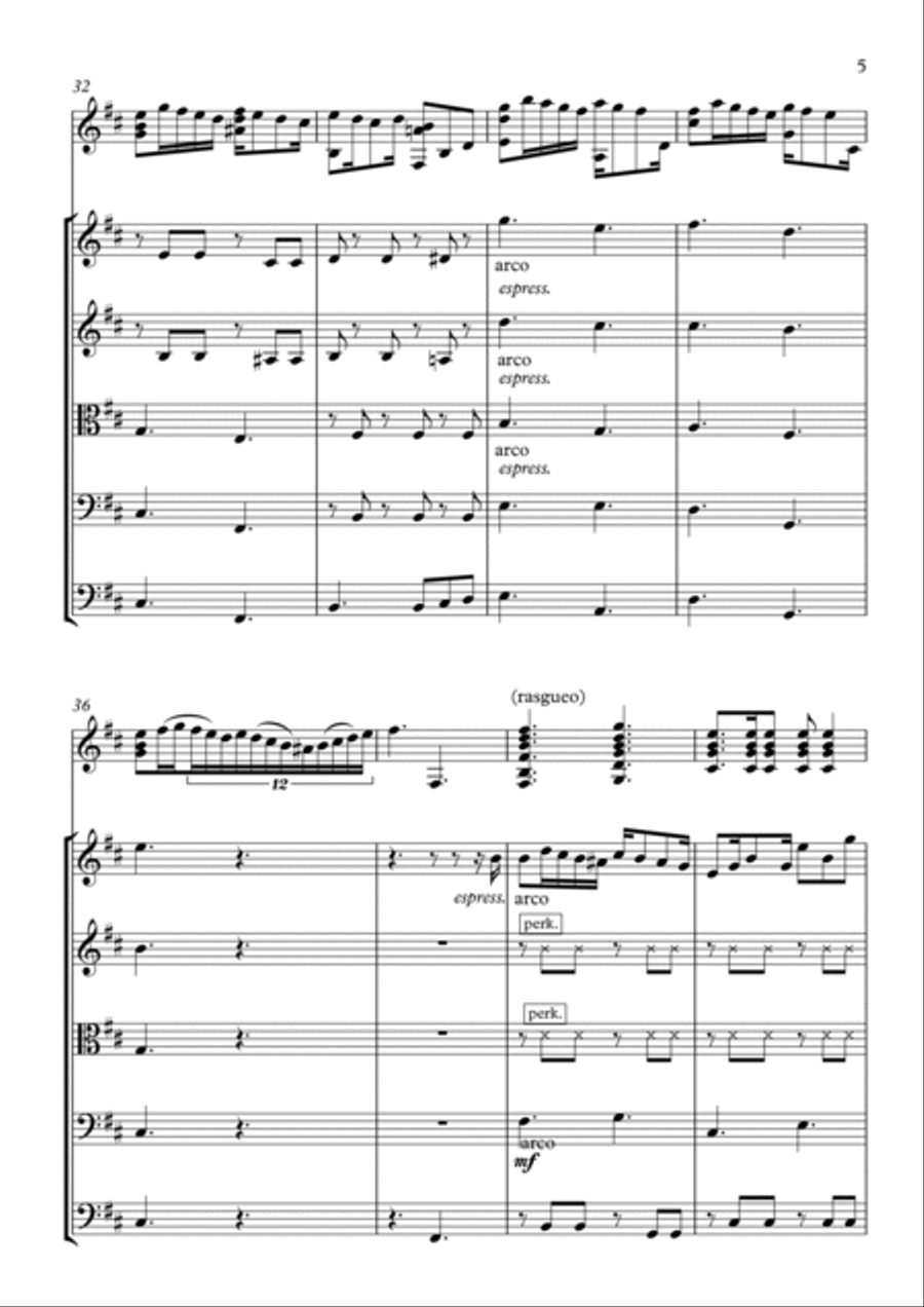 Almapu - for Guitar and String Quintet Chamber Orchestra scores gallery preview page 5