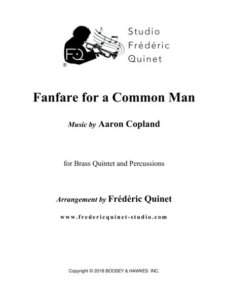Fanfare For The Common Man for Brass Quintet image number null
