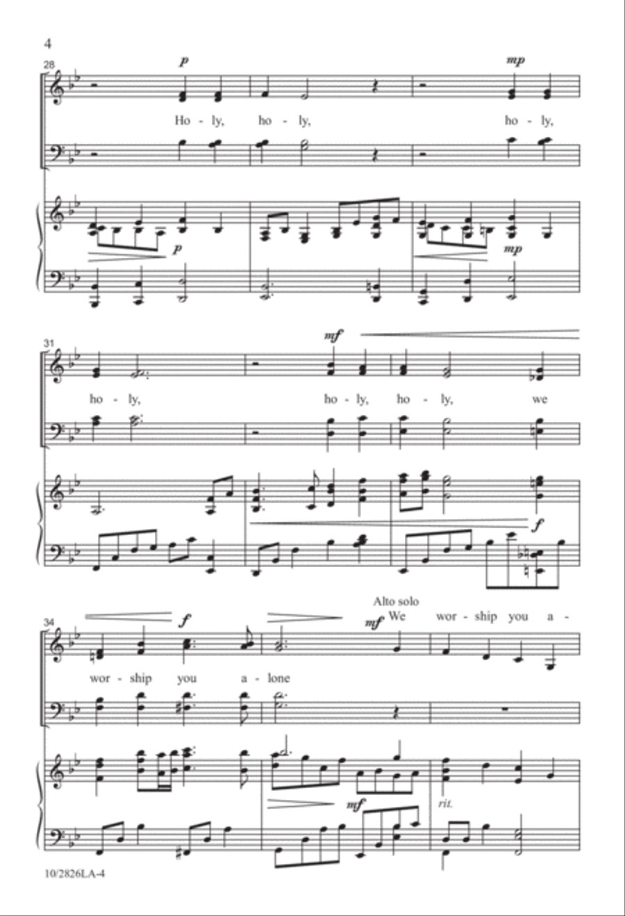 We Worship You Alone We Worship You Alone 4-Part scores gallery preview page 4