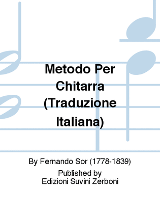 Book cover for Metodo Per Chitarra (Traduzione Italiana)