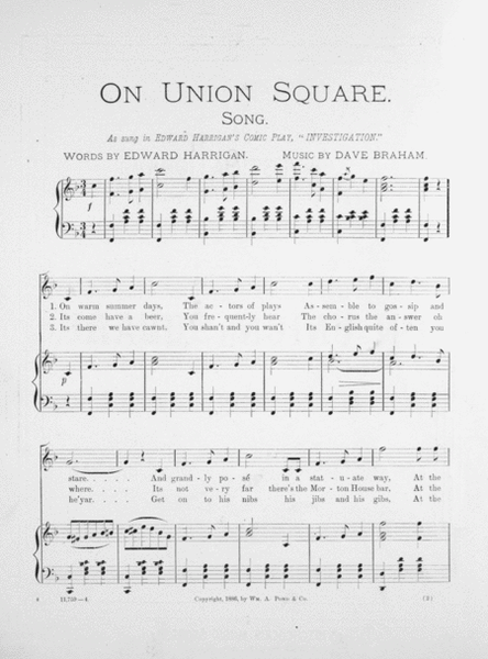 On Union Square. Song