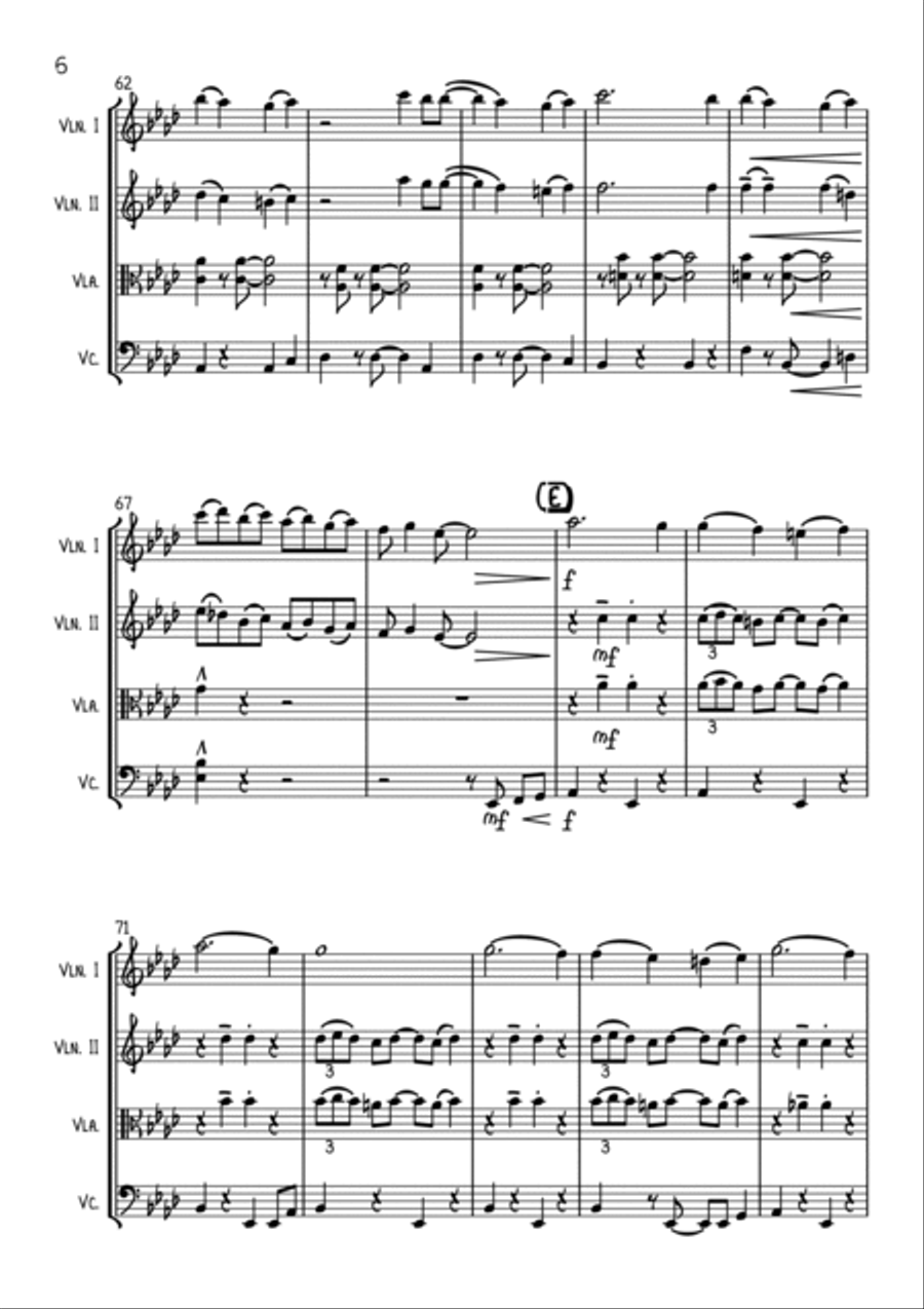 L-O-V-E String Quartet scores gallery preview page 6