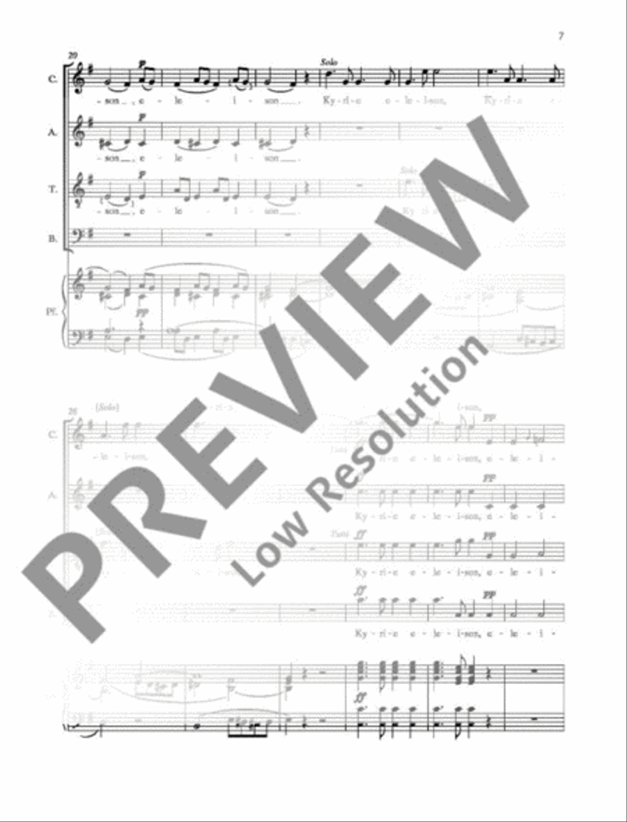 Missa sancta No. 2 G major 4-Part scores gallery preview page 8
