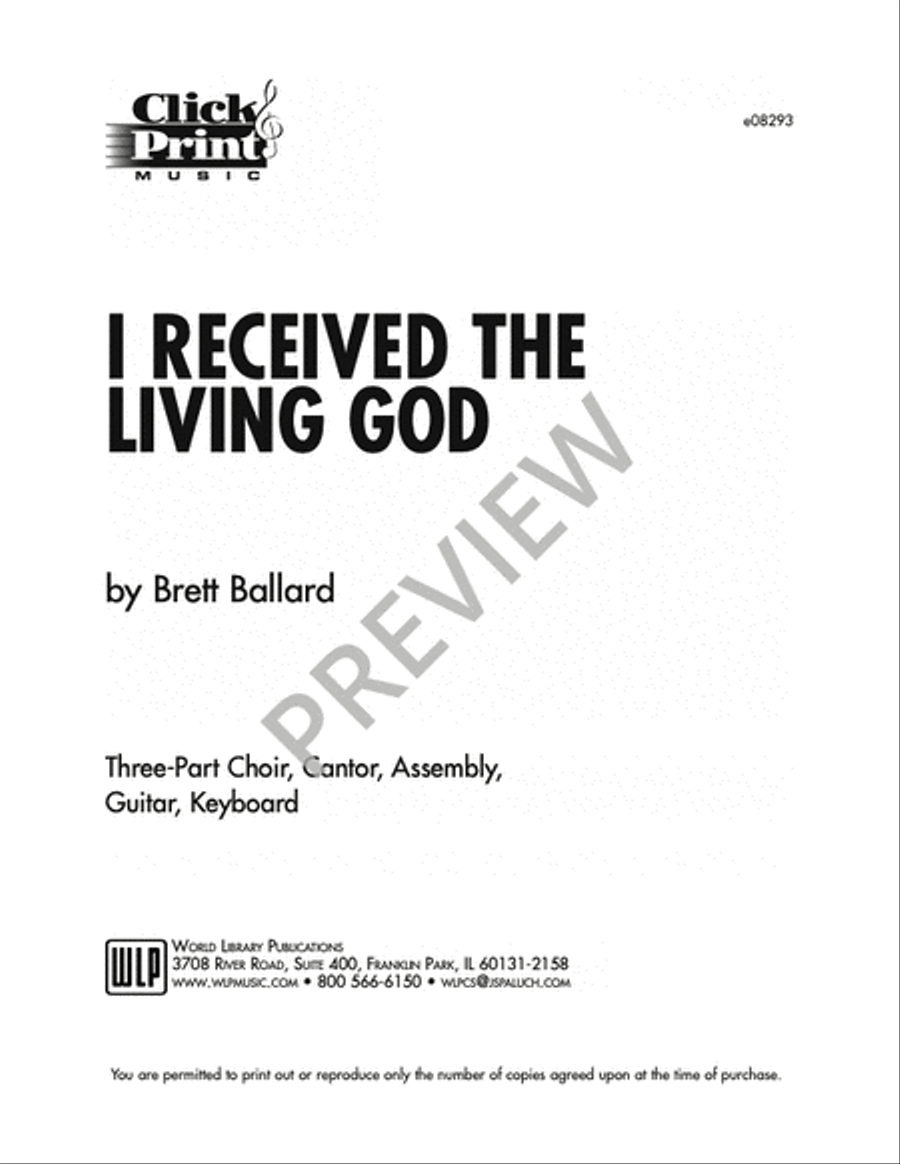 I Received the Living God 3-Part scores gallery preview page 7