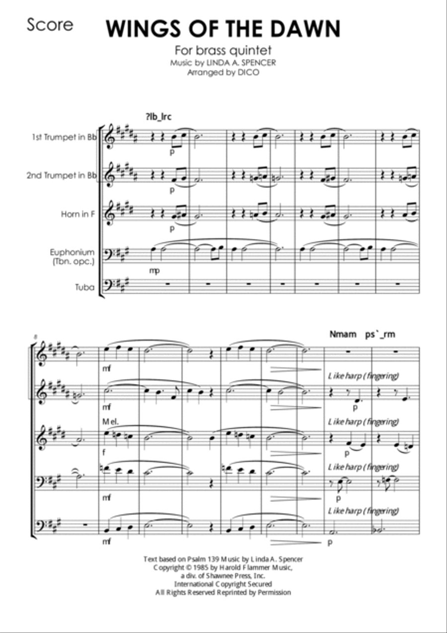 Wings Of The Dawn Wings Of The Dawn Brass Ensemble scores gallery preview page 2