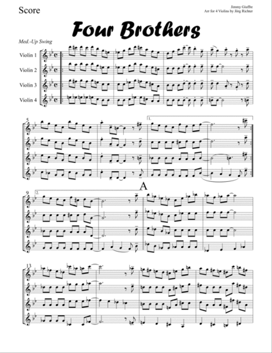 Four Brothers String Quartet scores gallery preview page 2
