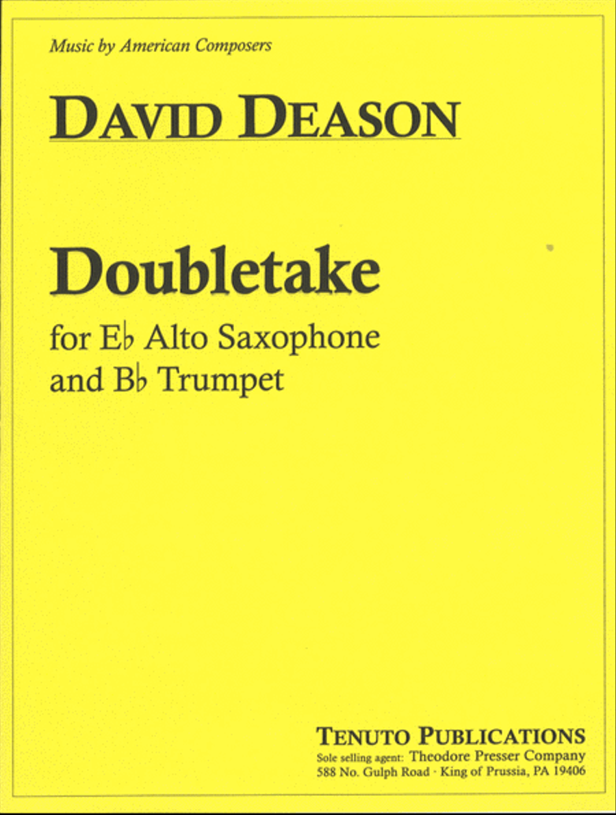 Doubletake by David Deason Chamber Music - Sheet Music