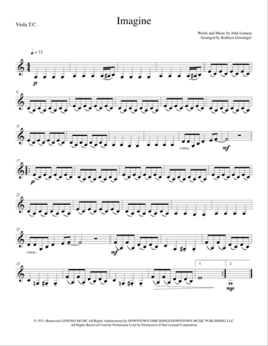 Imagine Imagine String Quartet scores gallery preview page 3