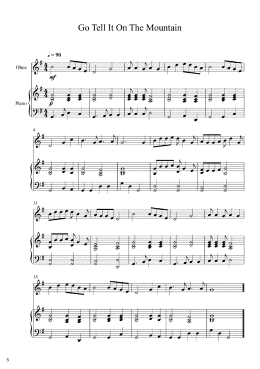 10 Christmas Songs For Oboe & Piano Vol. 2 Piano scores gallery preview page 6