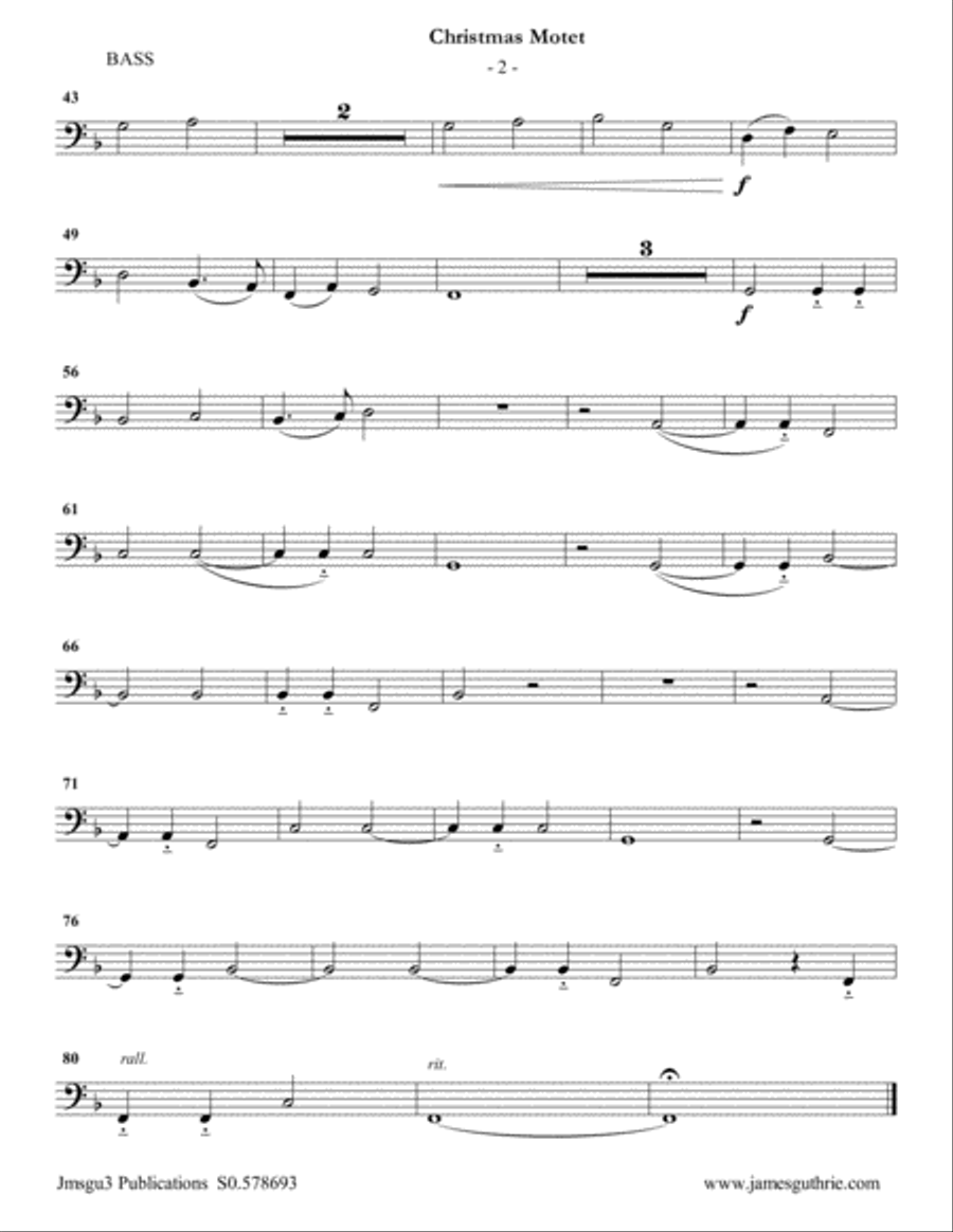 Mouton: Christmas Motet for String Choir 4-Part scores gallery preview page 6
