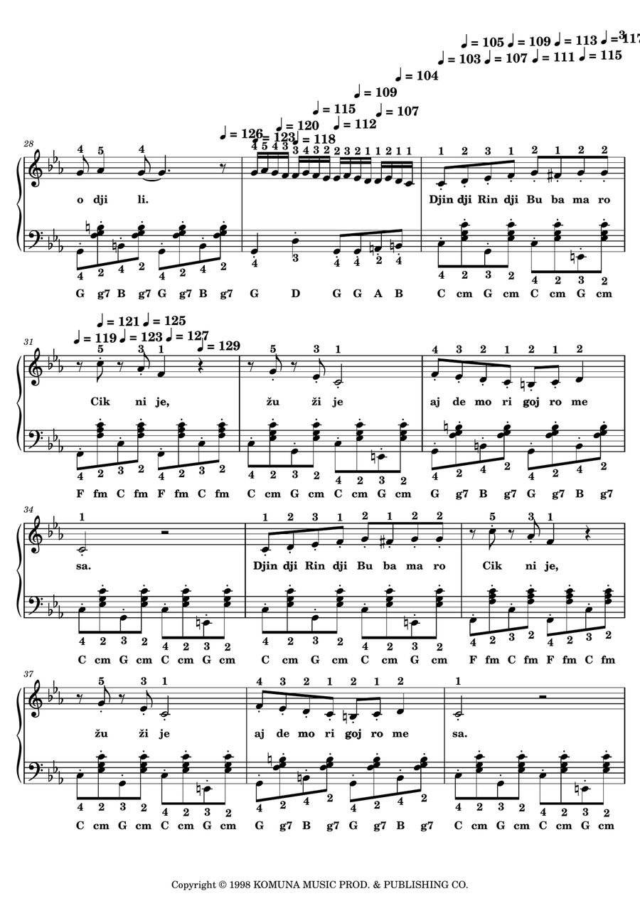 Bubamara (Main Version) Accordion scores gallery preview page 3