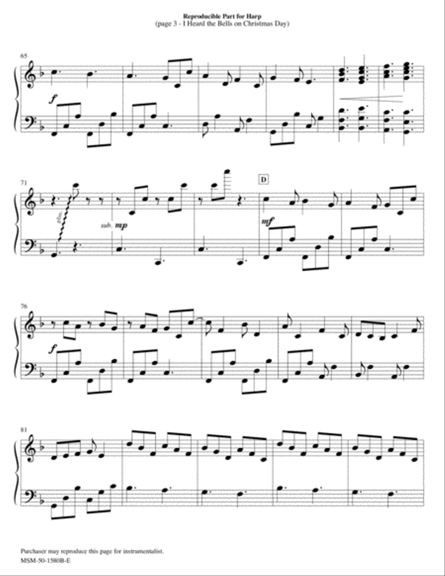 I Heard the Bells on Christmas Day Choir scores gallery preview page 5