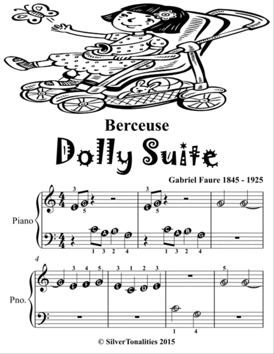 Berceuse Dolly Suite Beginner Piano Sheet Music 2nd Edition Easy Piano scores gallery preview page 2