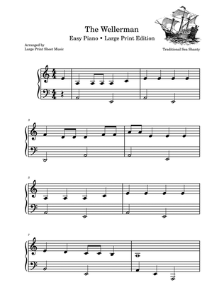 The Wellerman Easy Piano Large Print