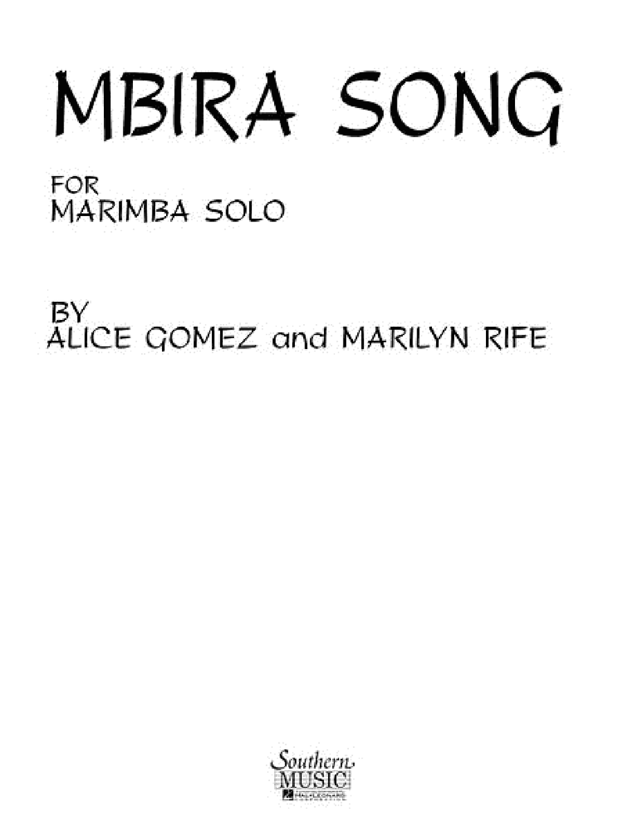 Mbira Song A Cappella scores gallery preview page 1