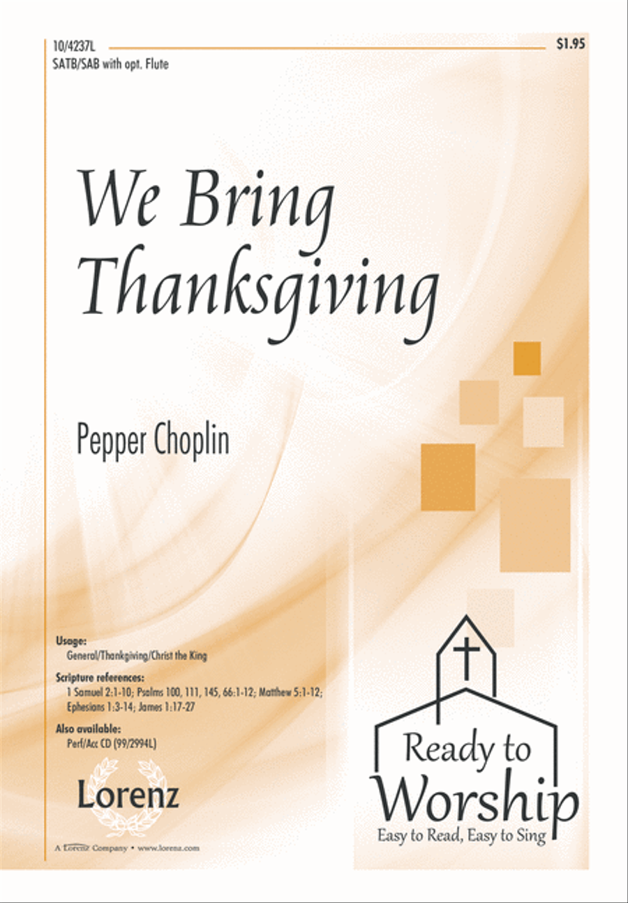 We Bring Thanksgiving 4-Part scores gallery preview page 2