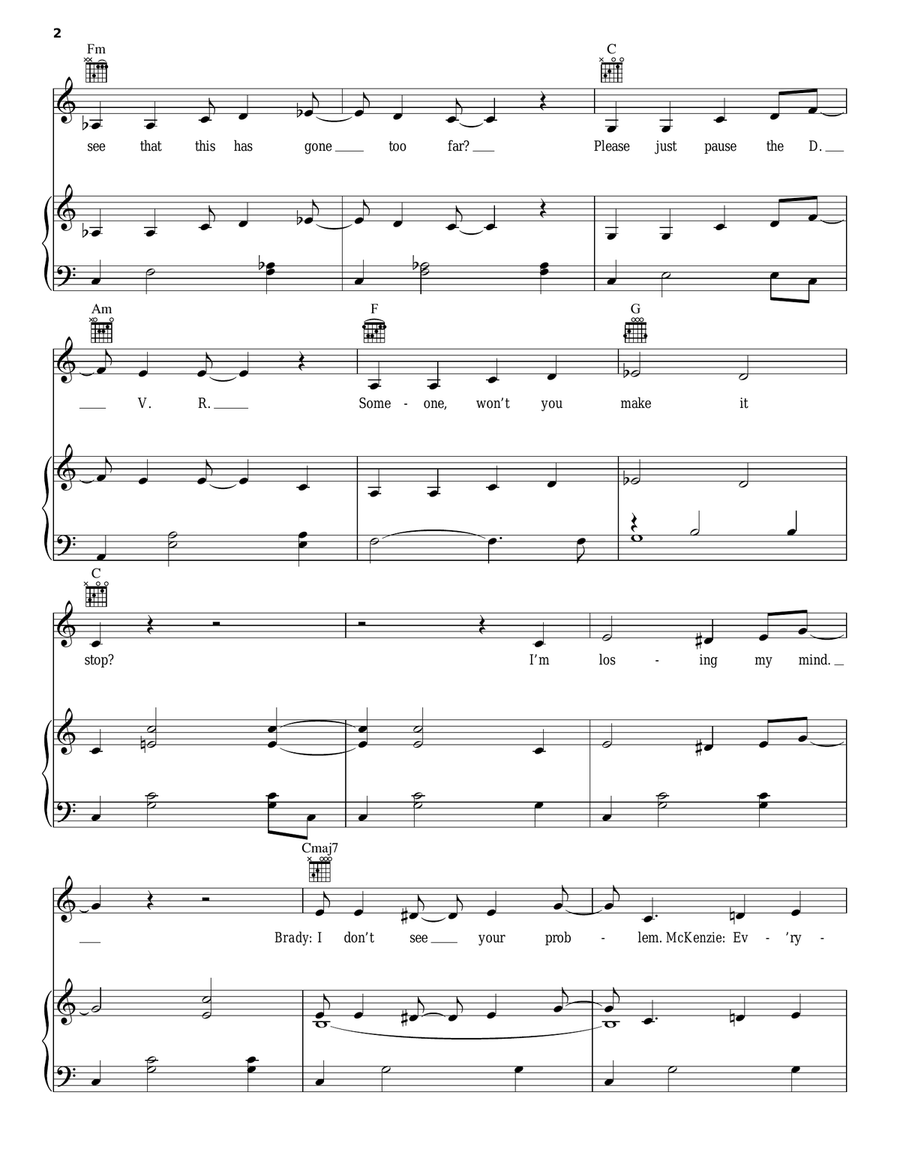Can't Stop Singing Piano, Vocal, Guitar scores gallery preview page 2
