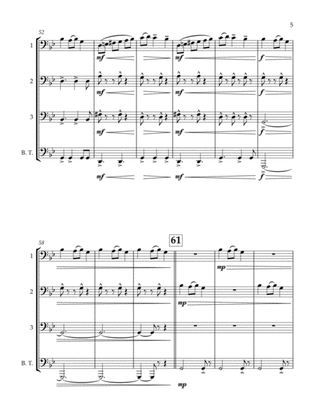 Carol of the Bells - Trombone Quartet image number null
