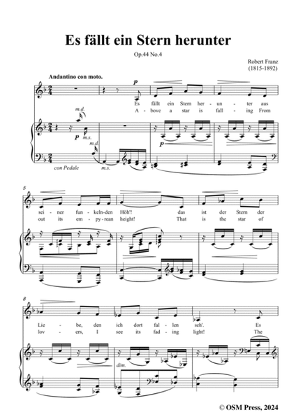R. Franz-Es fallt ein Stern herunter,in d minor,Op.44 No.4