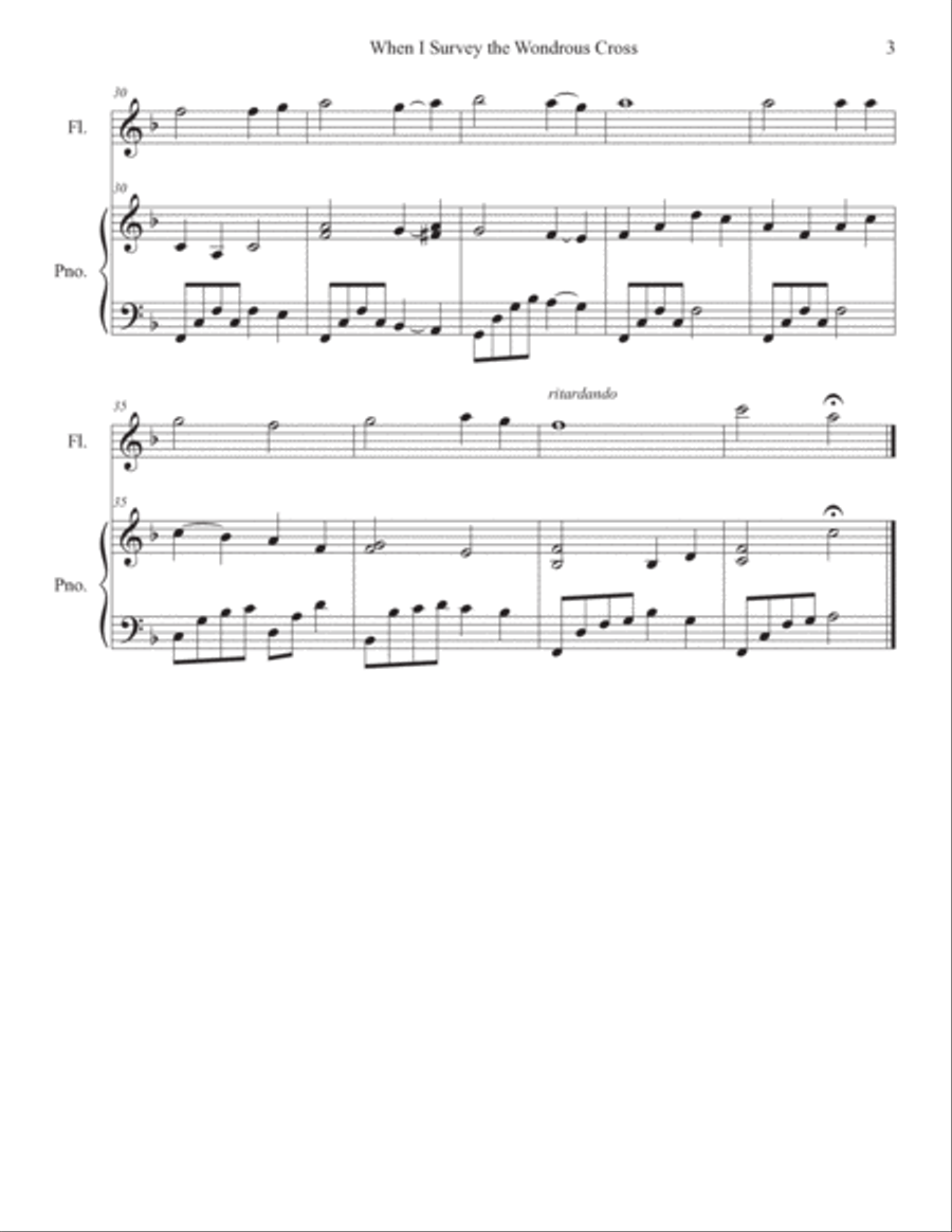 When I Survey The Wondrous Cross Flute Solo scores gallery preview page 4