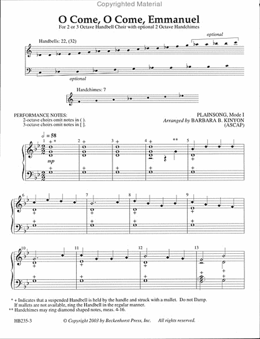 O Come, O Come, Emmanuel - Kinyon 5-Octaves scores gallery preview page 2