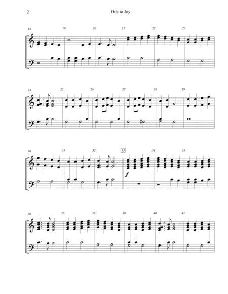 Ode to Joy (Joyful, Joyful, We Adore Thee) - for 2-octave handbell choir image number null
