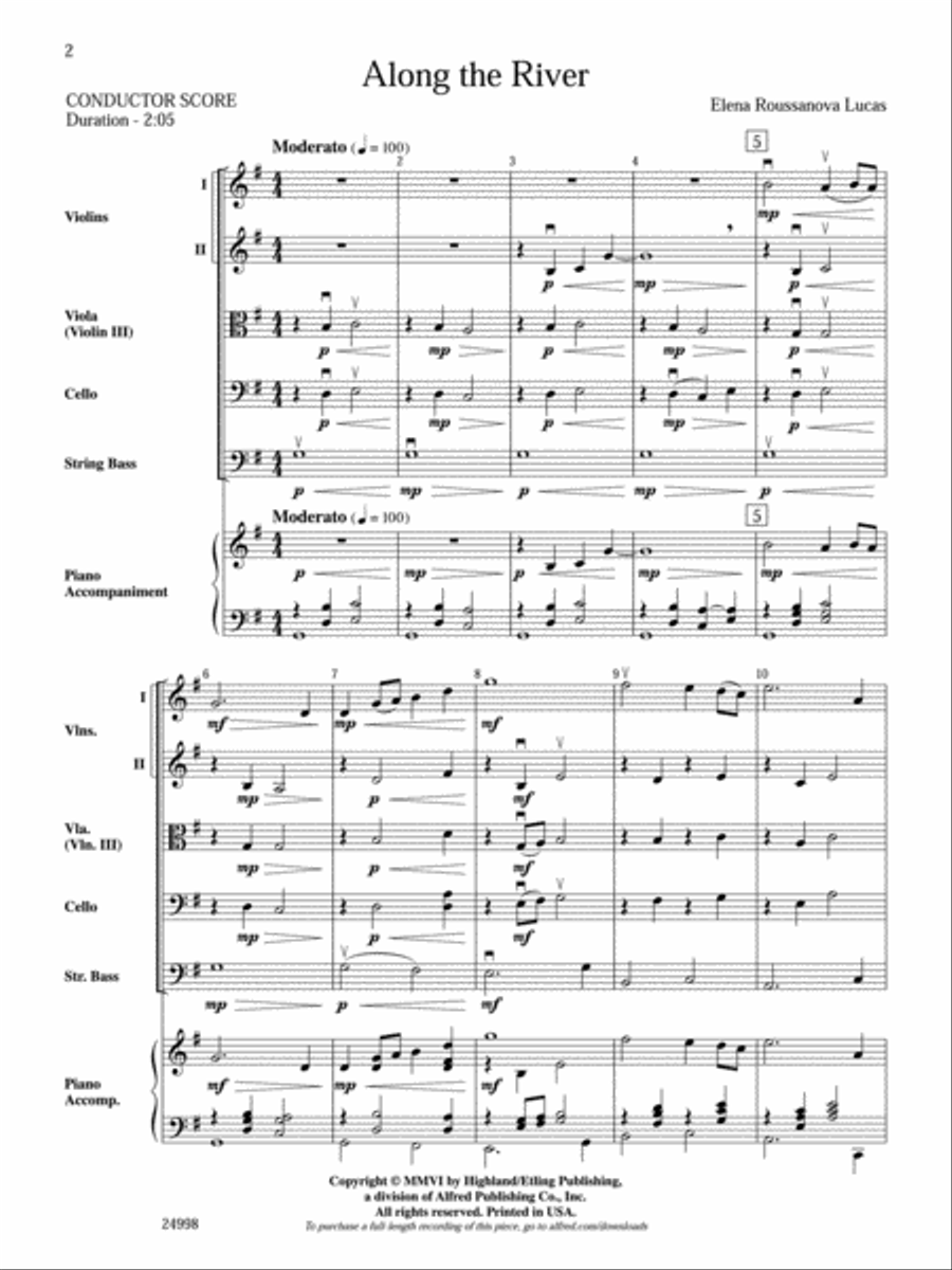 Along the River String Orchestra scores gallery preview page 2