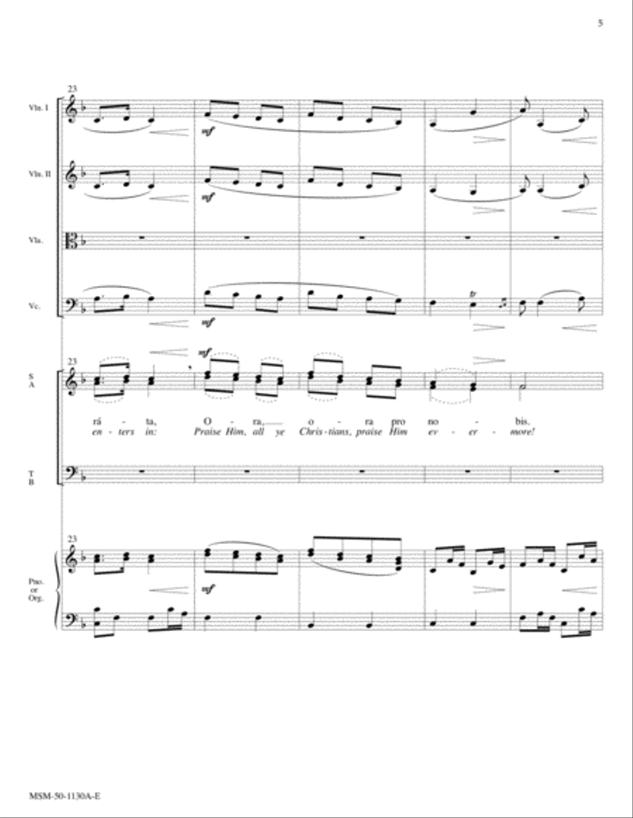 O Sanctissima/O How Joyfully Choir scores gallery preview page 5