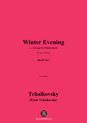Book cover for Tchaikovsky-Winter Evening,in c minor,Op.54 No.7
