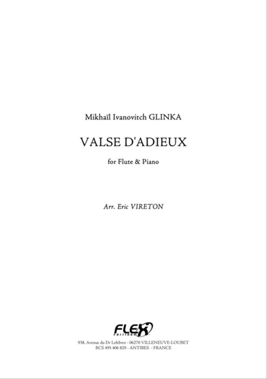 Valse D'Adieux Flute Solo scores gallery preview page 1