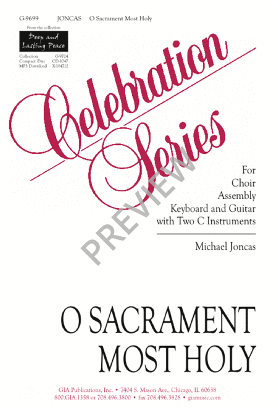 O Sacrament Most Holy O Sacrament Most Holy 4-Part scores gallery preview page 2