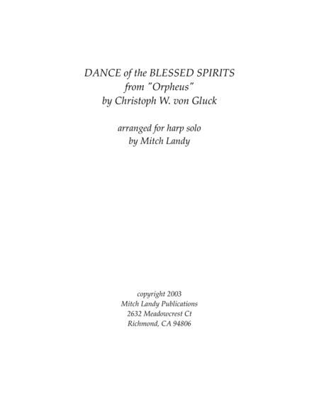 Dance of the Blessed Spirits