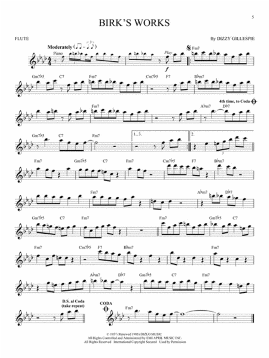 Jazz Blues Favorites Jazz Blues Favorites Flute Solo scores gallery preview page 4