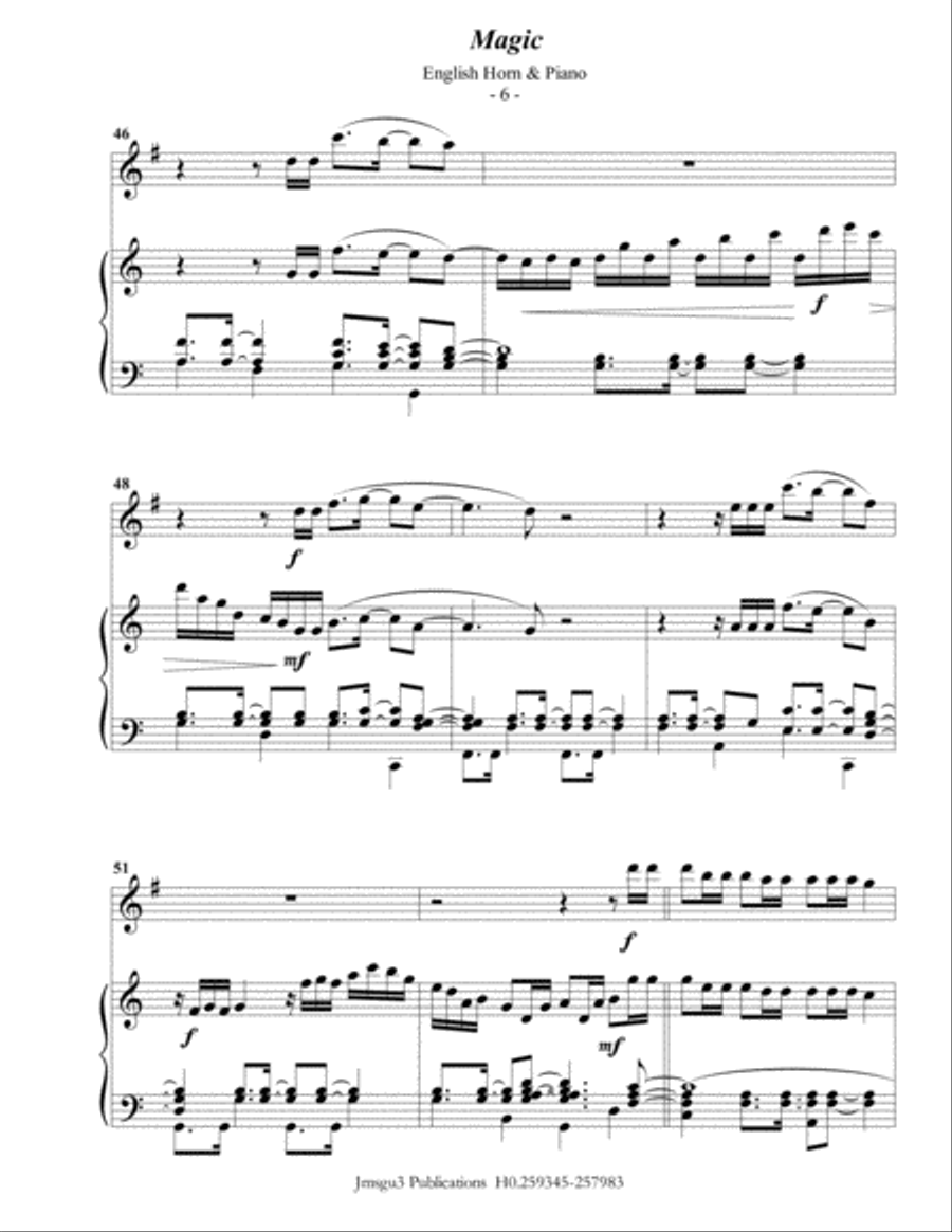 Magic English Horn scores gallery preview page 6