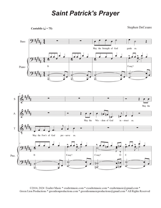 Saint Patrick's Prayer (Vocal Quartet - (SATB)